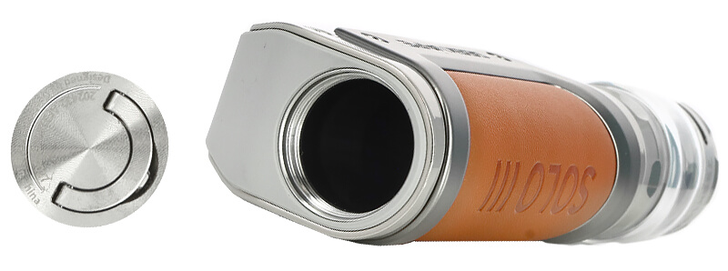 The 18650 single battery compartment of Geekvape's Aegis Solo 3 kit