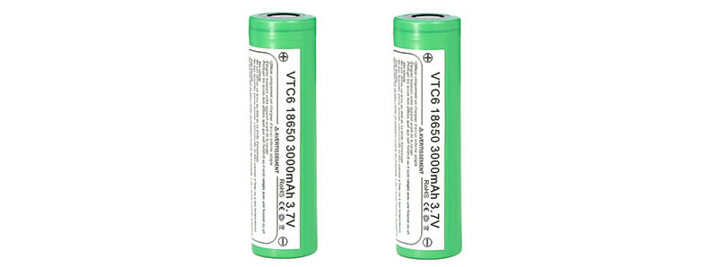 The Sony VT6 3,000mAh 20A batteries of Aegis Solo 3 discovery pack