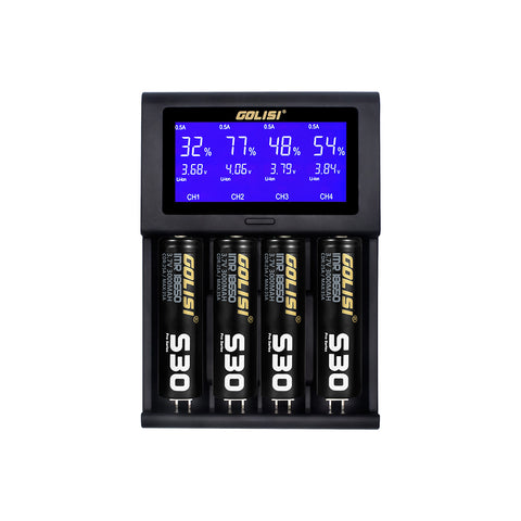 Golisi I4 Smart USB Charger with LCD Screen (4 Bay) vapelink.com.au