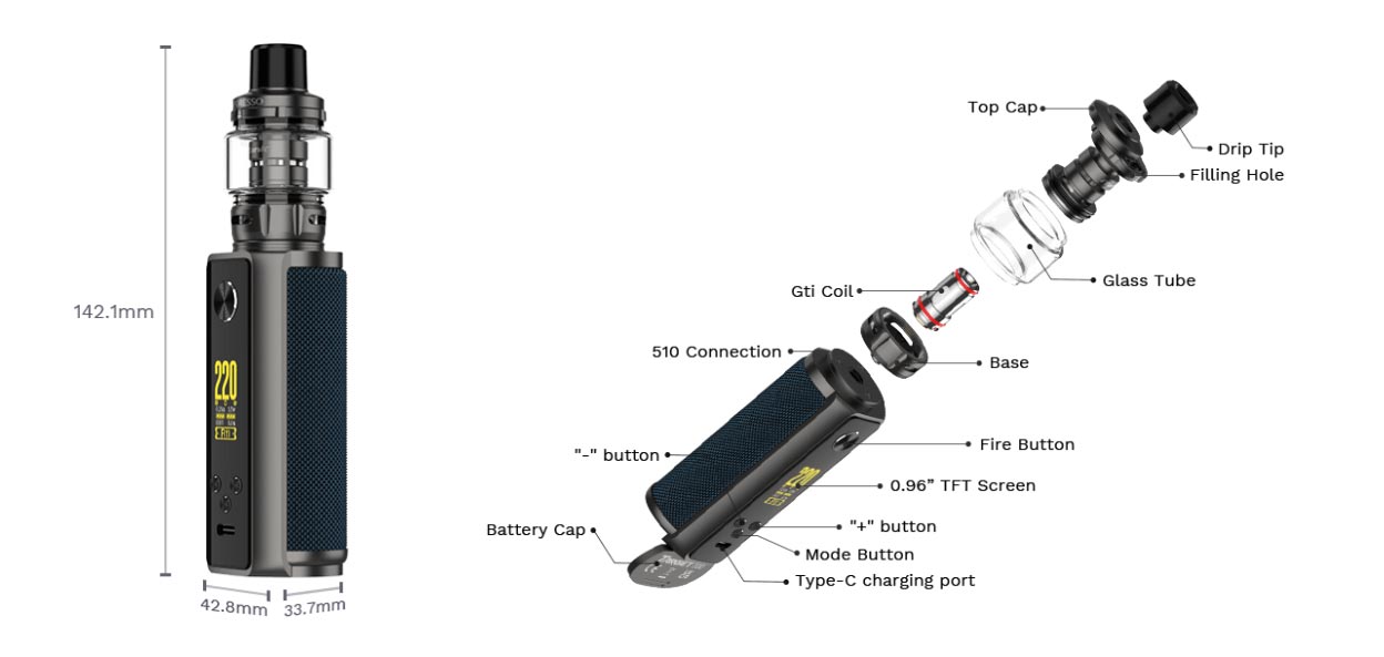 Vaporesso Target 200 Kit-Components