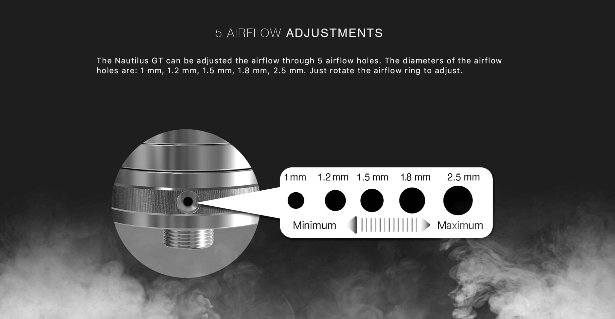 Nautilus GT bt by Aspire | 5 Airflow Adjustments