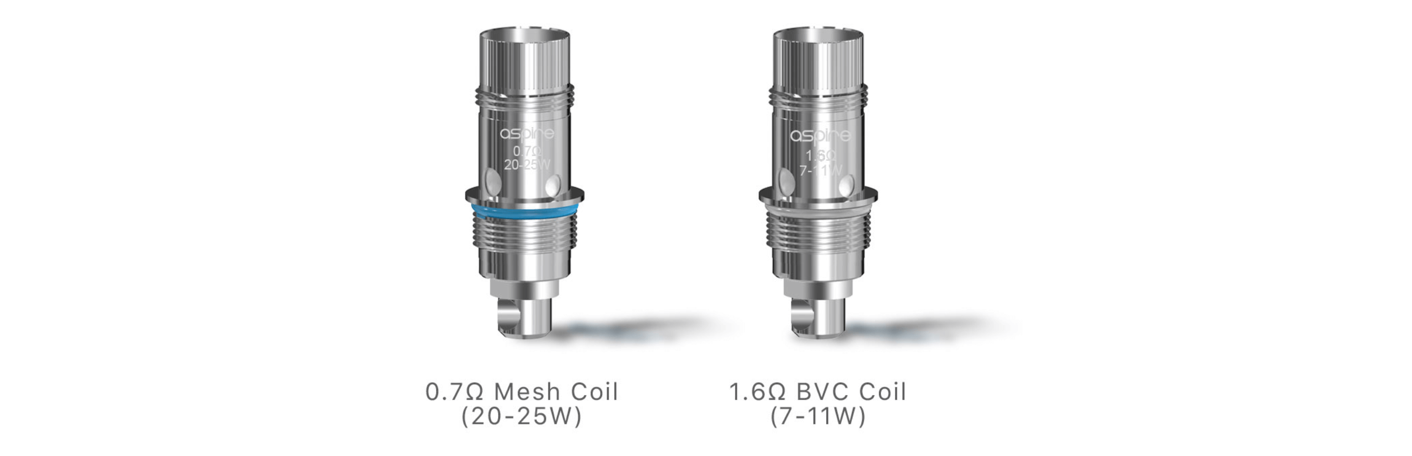 Aspire Nautilus Coils | 0.7ohm Mesh and 1.6ohm BVC