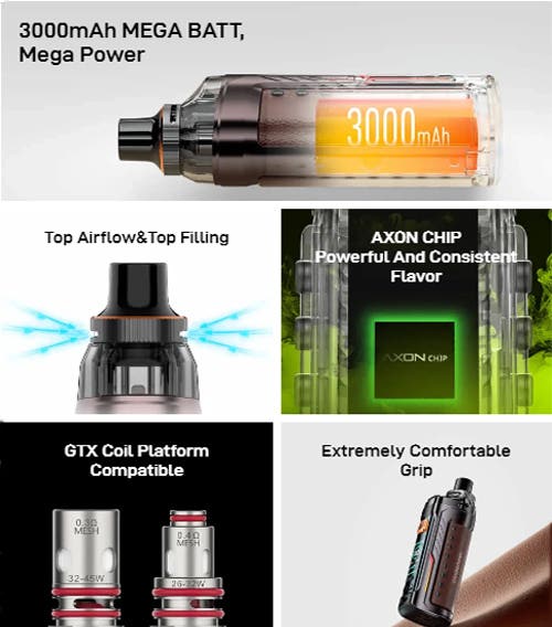 Vaporesso Armour G Vape Kit - Key Features