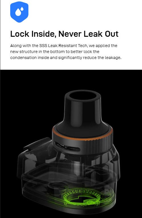 Vaporesso Armour G Pod Cartridge - Lock Inside, Never Leak Out